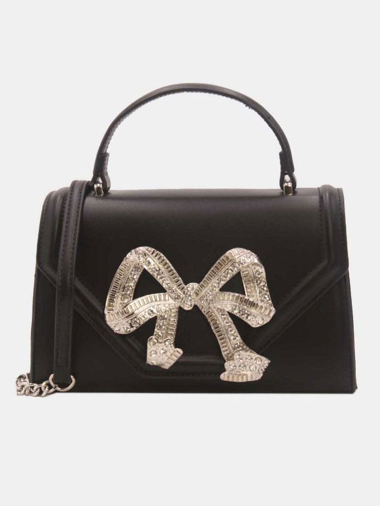 Miriam - Liten handväska med konstgjord rosett